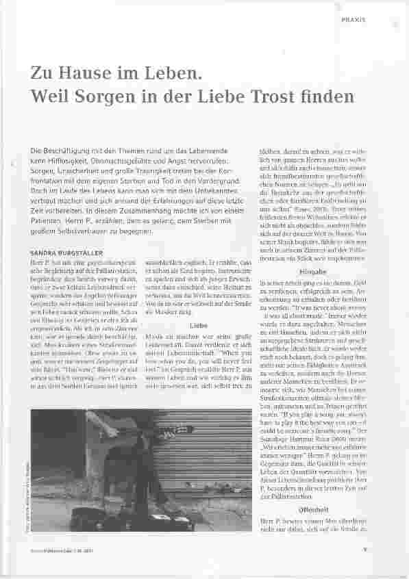 Vorschauseite 1: Zu Hause im Leben. Weil Sorgen in der Liebe Trost finden