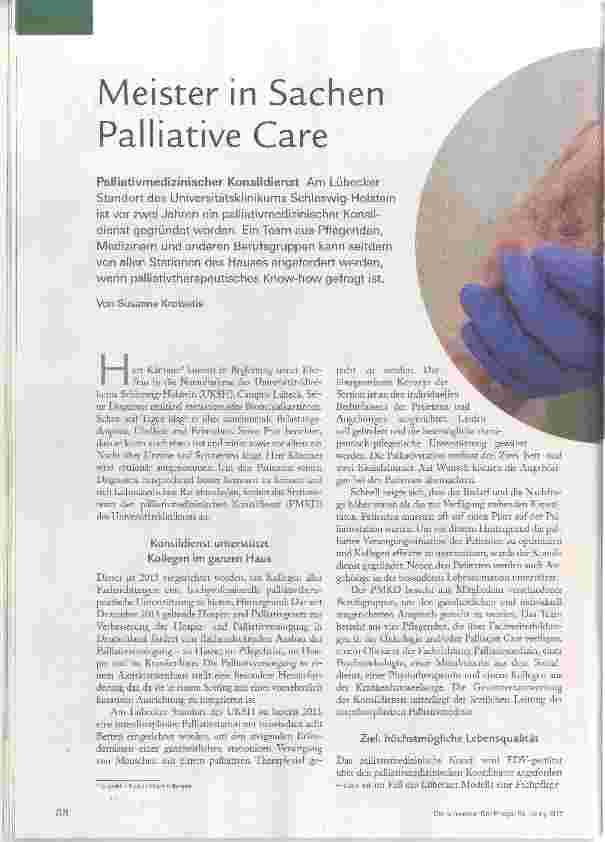 Vorschauseite 1: Meister in Sachen Palliative Care