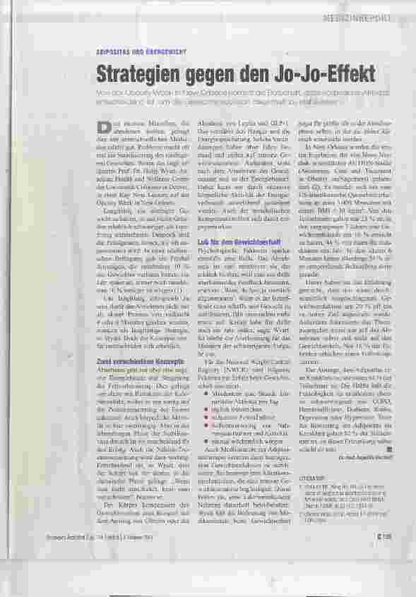 Vorschauseite 1: Strategien gegen den Jo-Jo-Effekt
