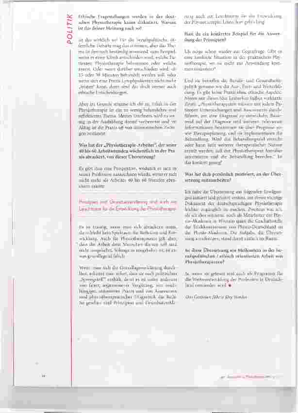 Vorschauseite 3: Warum sind die ethischen Prinzipien der WCPT wichtig für uns?