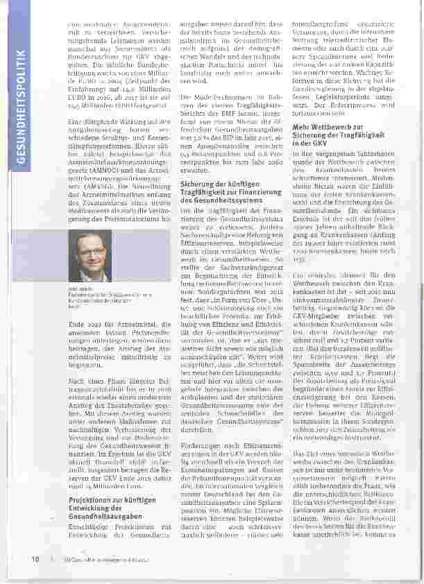 Vorschauseite 2: Tragfähigkeit in der Gesundheitspolitik