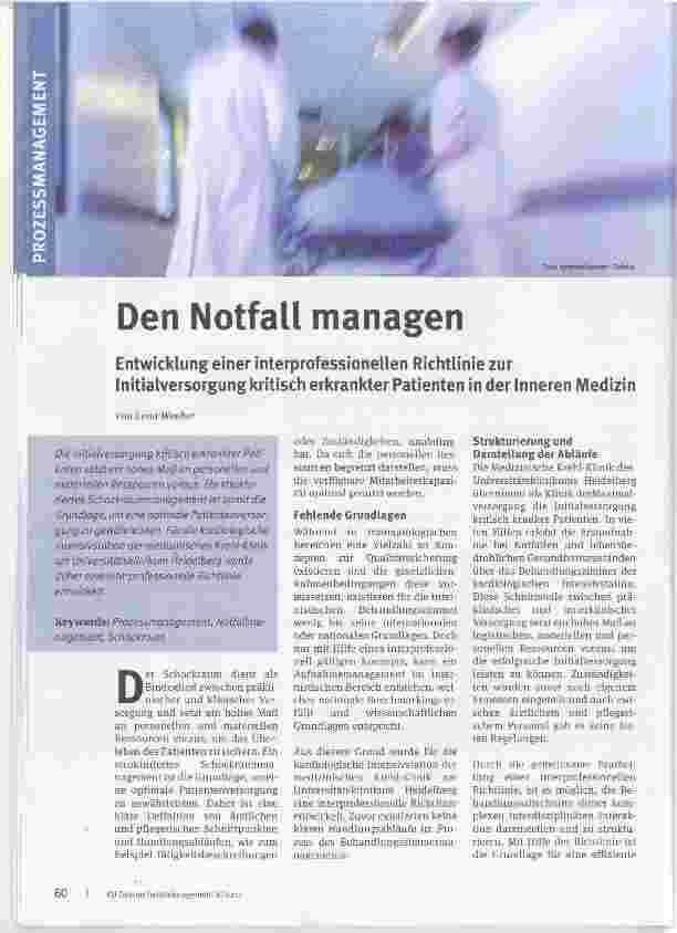 Vorschauseite 1: Den Notfall managen