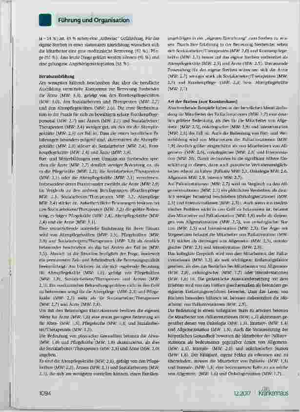 Vorschauseite 6: Erfahrungen und Belastungen in der Begleitung Sterbender