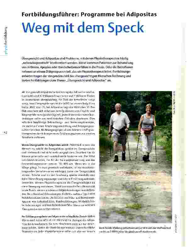 Vorschauseite 1: Fortbildungsführer: Programme bei Adipositas Weg mit dem Speck