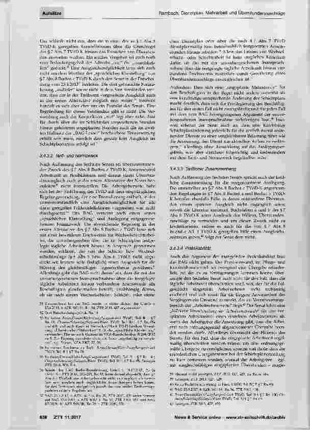Vorschauseite 4: Dienstplan, Mehrarbeit und Überstundenzuschläge