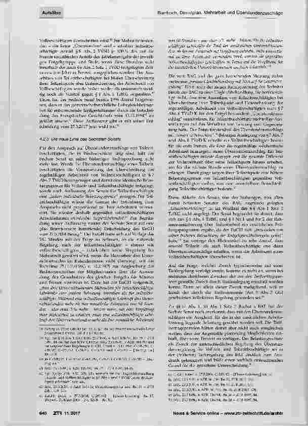 Vorschauseite 6: Dienstplan, Mehrarbeit und Überstundenzuschläge