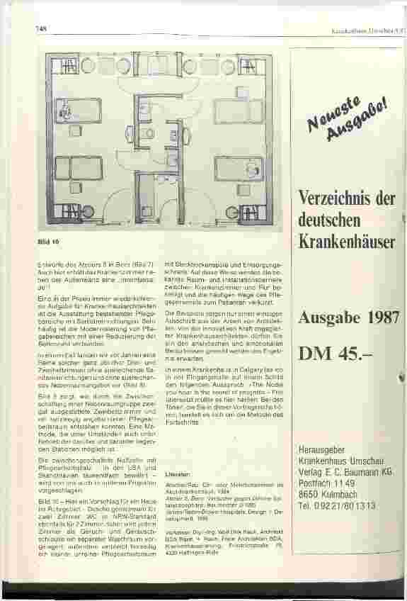 Vorschauseite 4: Das Krankenhaus als Haus der Pflege