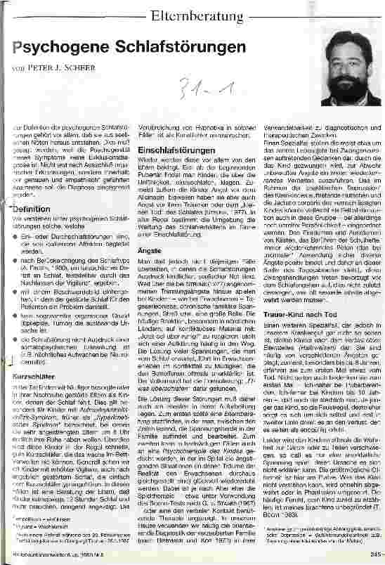 Vorschauseite 1: Psychogene Schlafstörungen