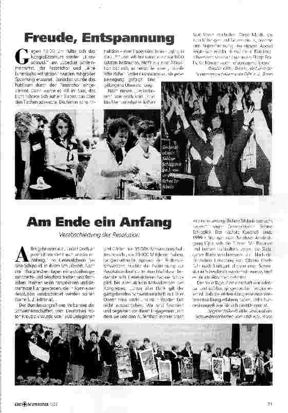 Vorschauseite 1: Am Ende ein Anfang Verabschiedung der Resolution
