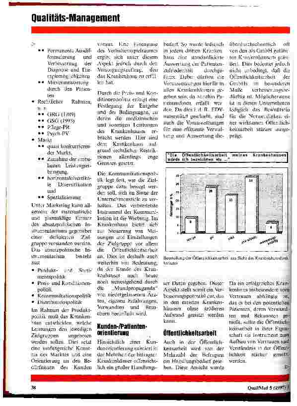 Vorschauseite 2: Beurteilung des Krankenhausmanagements aus der Sicht der Krankenhäuser