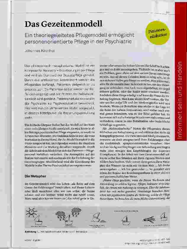 Vorschauseite 1: Ein theoriegeleitetes Pflegemodell ermöglicht personenorientierte Pflege in der Psyohiatrie