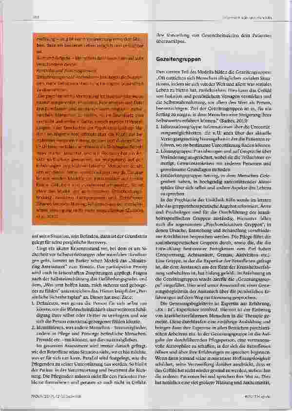 Vorschauseite 4: Ein theoriegeleitetes Pflegemodell ermöglicht personenorientierte Pflege in der Psyohiatrie