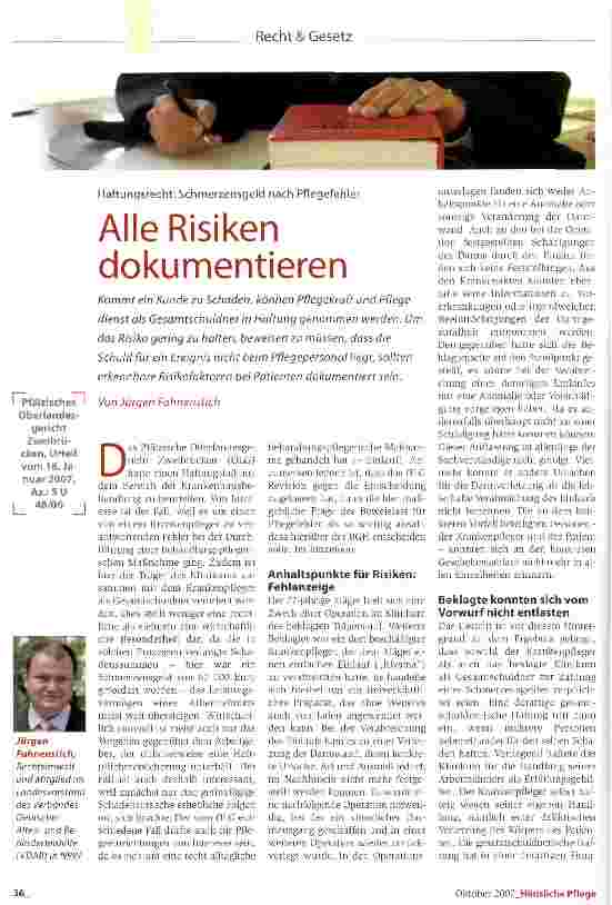 Vorschauseite 1: Alle Risiken dokumentieren