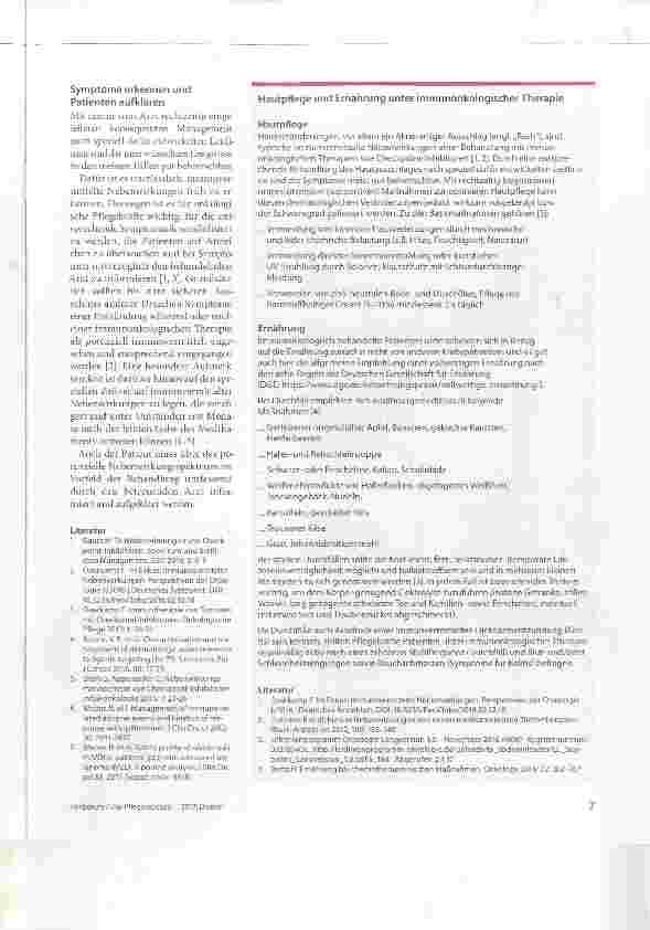 Vorschauseite 2: Sicherheit und Verträglichkeit Immunvermittelte Nebenwirkungen im Fokus
