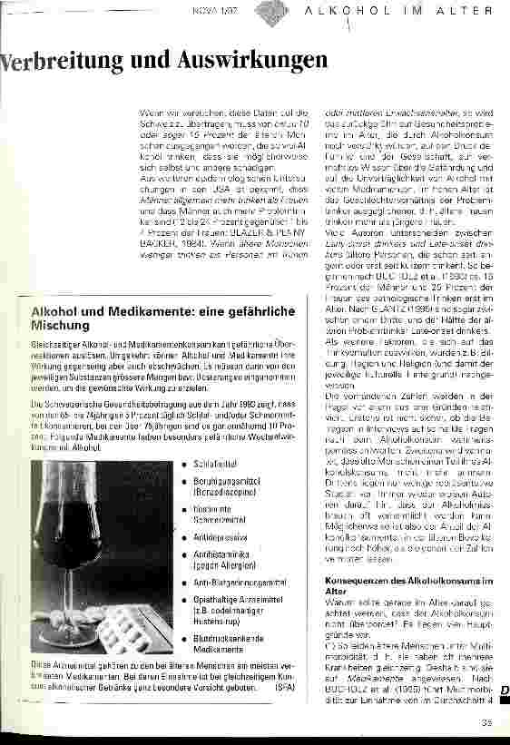 Vorschauseite 2: Alkoholkonsum im Alter: Verbreitung und Auswirkung