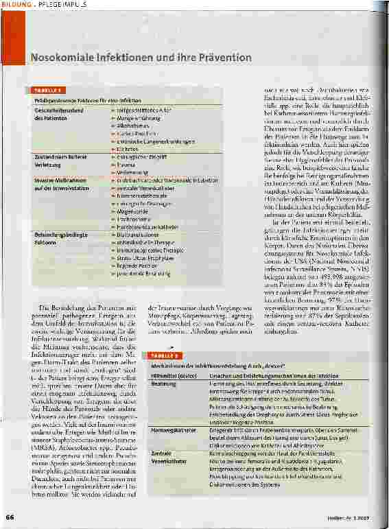 Vorschauseite 2: Heilberufe Pflege Impuls - Nosokomiale Infektionen und ihre Prävention