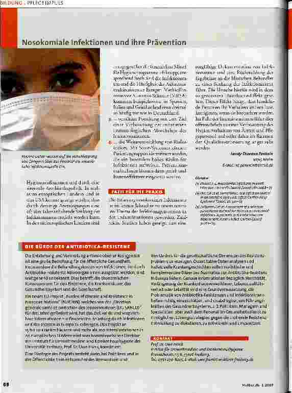 Vorschauseite 4: Heilberufe Pflege Impuls - Nosokomiale Infektionen und ihre Prävention