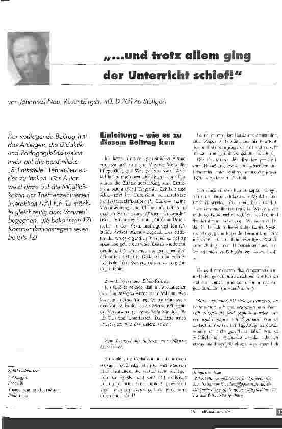 Vorschauseite 1: ... und trotz allem ging der Unterricht schief!