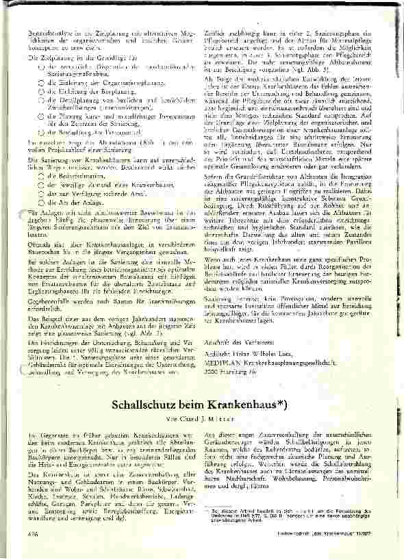 Vorschauseite 1: Schallschutz beim Krankenhaus Teil II
