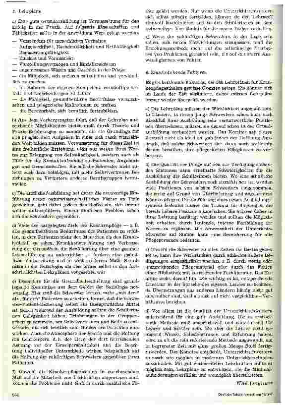 Vorschauseite 3: Die Krankenpflege von morgen - 1. Teil Diskussion über Bericht der Expertenkommission für Krankenpflege