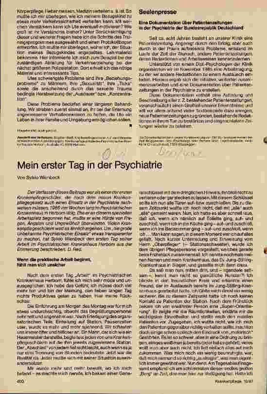 Vorschauseite 5: Pflegebericht im ersten Ausbildungsjahr