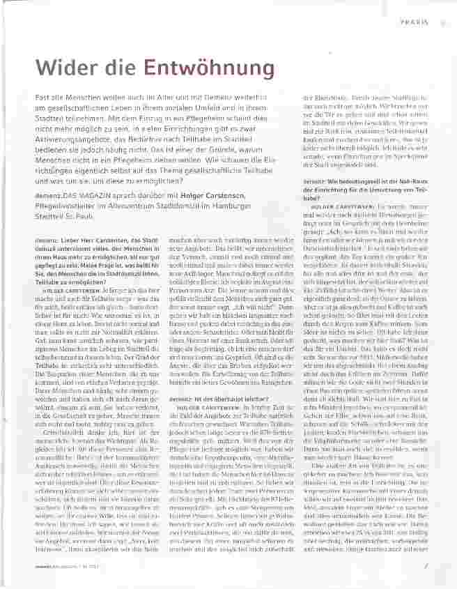 Vorschauseite 1: Wider die Entwöhnung