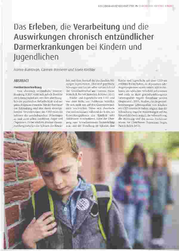 Vorschauseite 1: Das Erleben, die Verarbeitung und die Auswirkungen chronisch entzündlicher Darmerkrankungen bei Kindern und Jugendlichen