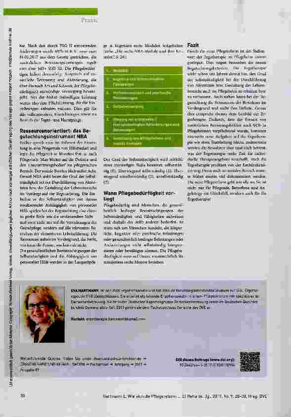 Vorschauseite 3: Wie sich die Pflegereform auf die Ergotherapie in Pflegeheimen auswirkt PSG I bis IN: die relevantesten Neuerungen