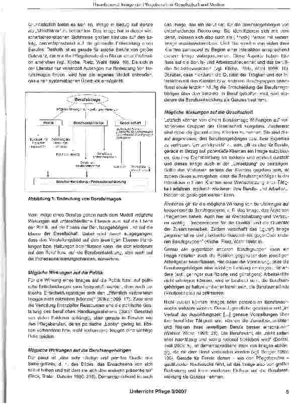 Vorschauseite 2: Image der Pflegeberufe in Gesellschaft und Medien