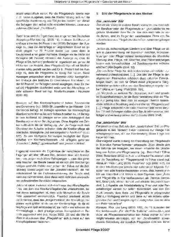 Vorschauseite 4: Image der Pflegeberufe in Gesellschaft und Medien
