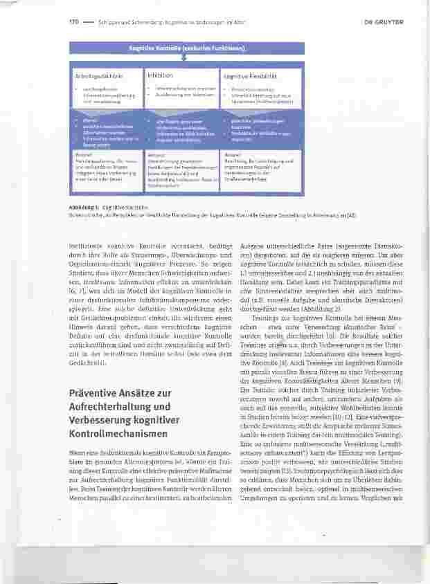 Vorschauseite 2: Kognitive Veränderungen im Alter: Förderung kognitiver Kontrolle als präventiver Ansatz?