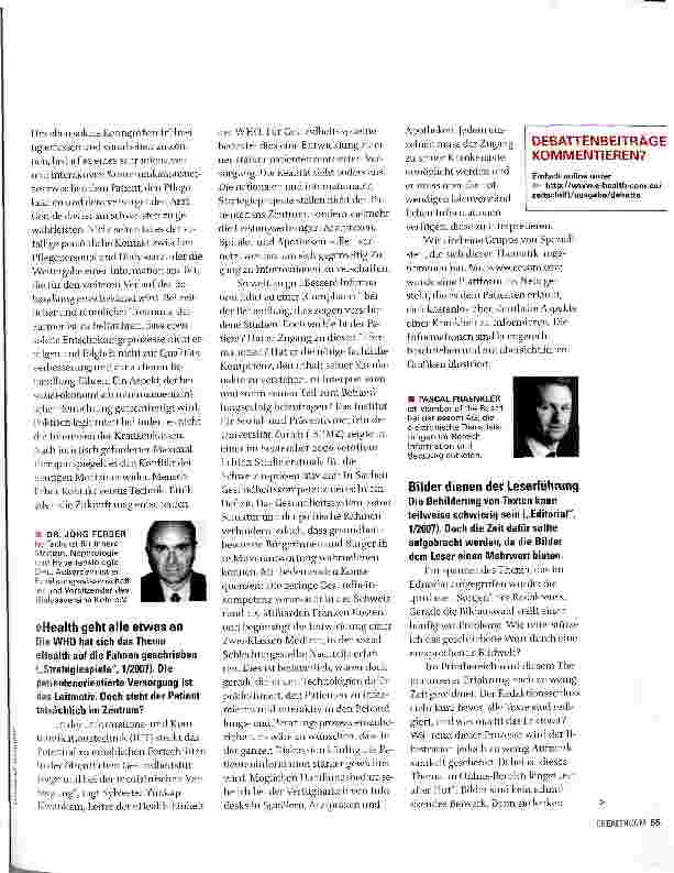 Vorschauseite 4: SPART MAN MIT TELEMEDIZIN GELD?