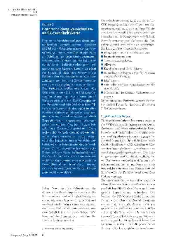 Vorschauseite 3: Die KVG-Versichertenkarte