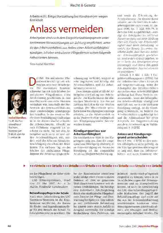 Vorschauseite 1: Anlass vermeiden