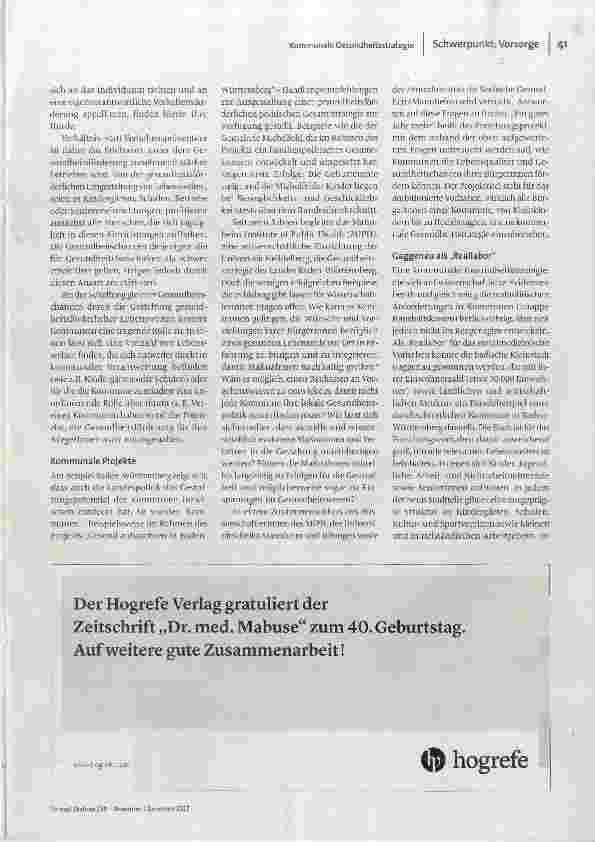 Vorschauseite 2: Mehr Lebensqualität und Gesundheit