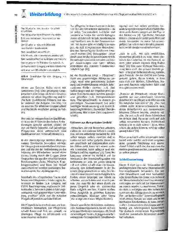 Vorschauseite 6: Motivation von Krankenpflegepersonal auf Intensivstationen