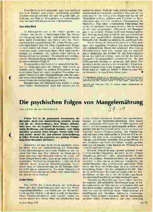 Vorschauseite 2: Ernährungsprobleme im Kindesalter
