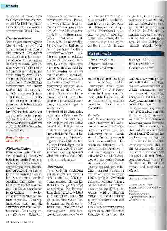 Vorschauseite 3: Der zentrale Venenkatheter Ergänzungen aus ärztlicher Sicht