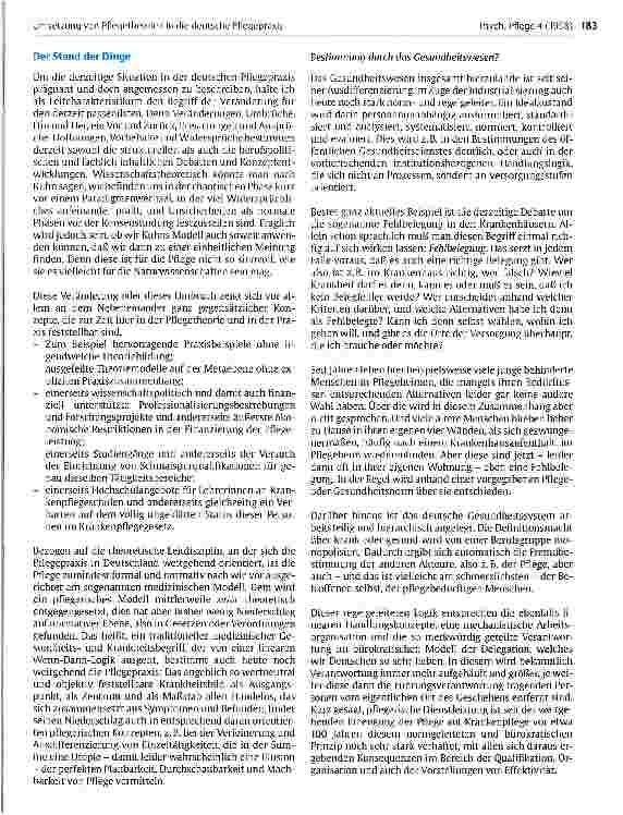 Vorschauseite 2: Umsetzung von Pflegetheorien in die deutsche Pflegepraxis