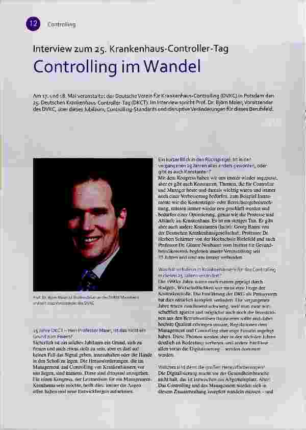 Vorschauseite 1: Controlling im Wandel