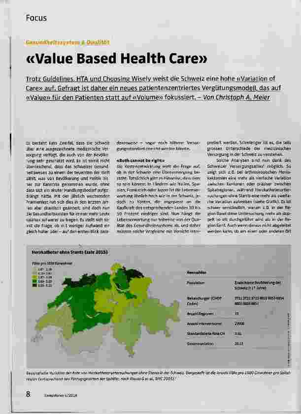 Vorschauseite 1: Value Based Health Care