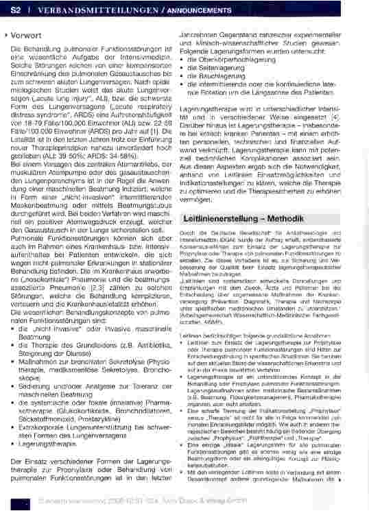 Vorschauseite 2: Lagerungstherapie zur Prophylaxe oder Therapie von pulmonalen Funktionsstörungen