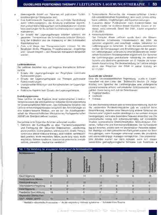 Vorschauseite 3: Lagerungstherapie zur Prophylaxe oder Therapie von pulmonalen Funktionsstörungen