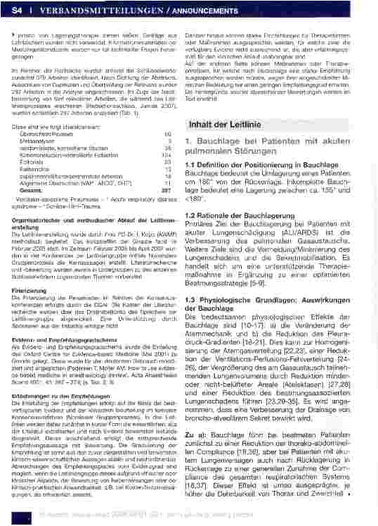 Vorschauseite 4: Lagerungstherapie zur Prophylaxe oder Therapie von pulmonalen Funktionsstörungen