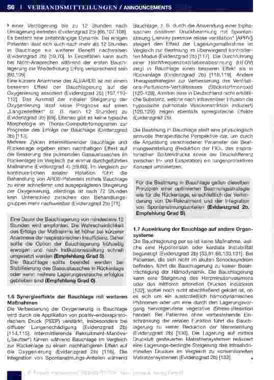 Vorschauseite 6: Lagerungstherapie zur Prophylaxe oder Therapie von pulmonalen Funktionsstörungen