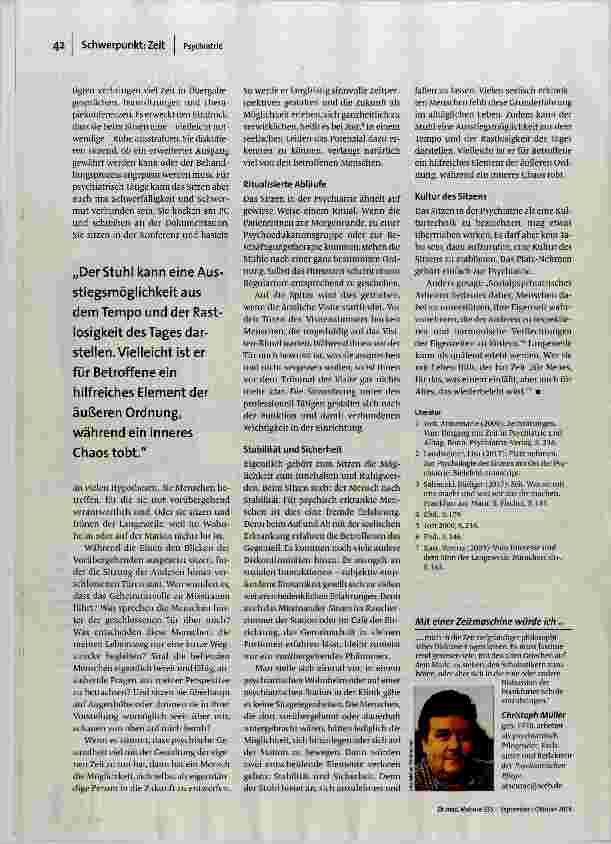 Vorschauseite 3: Vom Sitzen und der Zeit