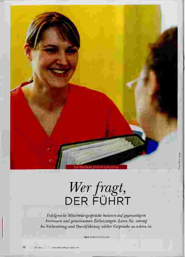 Vorschauseite 1: Wer fragt, DER FÜHRT