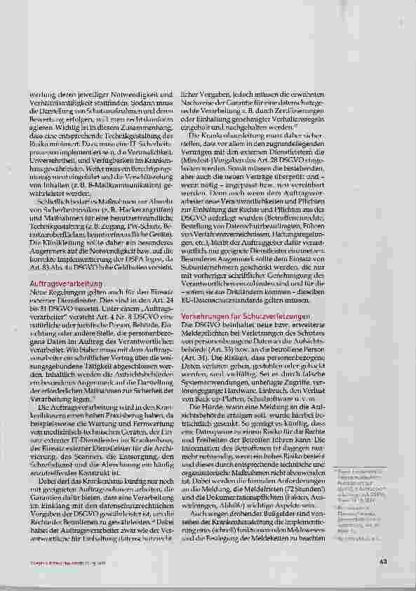 Vorschauseite 4: Datenschutz-Grundverordnung zwingt die KrankenhausLeitung zum Handeln