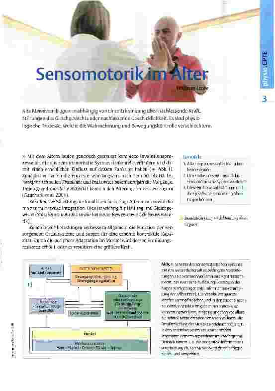 Vorschauseite 1: Sensormotorik im Alter