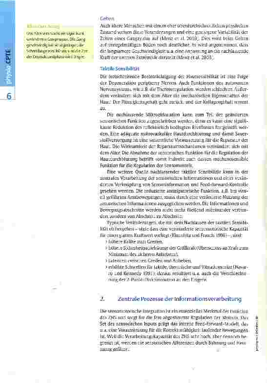 Vorschauseite 4: Sensormotorik im Alter